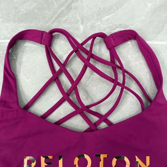 Women’s Lululemon Peloton Free To Be Bra Wild Animal Print Strappy Back Size 4 - Picture 3 of 14